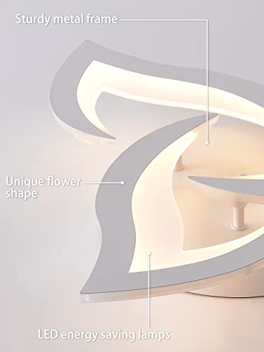 KAUCQI LED Ceiling Light 56CM 15W Modern LED Ceiling Lamp 3000K 1500LM Children's Room Light Petal Lamp for Living Room Bedroom Kids Room - Image 3