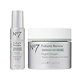 No7 Future Renew Skincare Starter Kit - Damage Reversal Serum + Night Cream - Anti-Aging Skincare Set Targets Visible Signs of Skin Damage (2 Count)