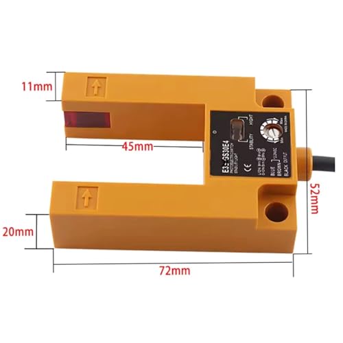 Interruptor fotoeléctrico NPN NC en U de 30mm con cable de 6-36V 4