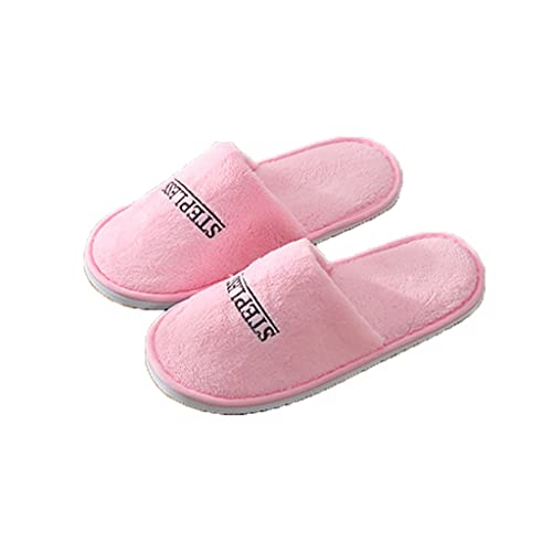 Pantoufles jetables pour enfants et invités en flanelle douce | Lot de 5 paires en vrac pour maison