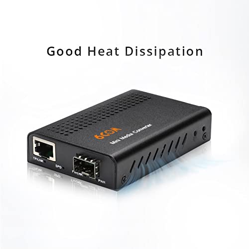 Image of Mini 10G Ethernet Network Media Converter, Unmanaged 1x 100M /1G /2.5G /5G /10GBase-T RJ45 to 1x 10GBase-X SFP+ Slot 10Gigabit Ethernet Media Converter, AC 100V~240V or DC 5~12V Optional