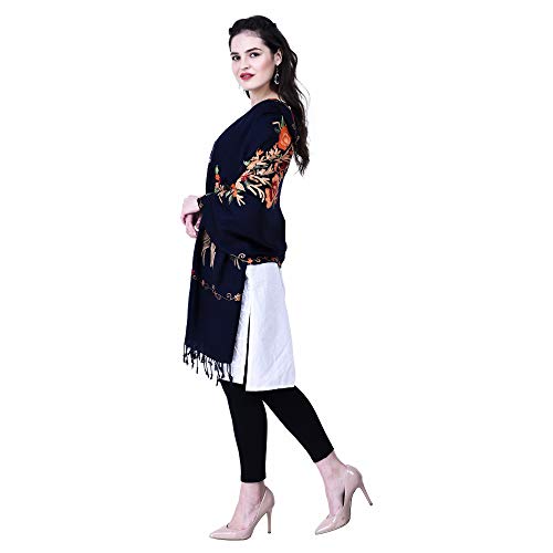 Women's Kashmiri Aari Embroidered Wool Stole4