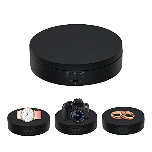 Mcbazel Présentoir Rotatif à 360 Degrés pour la Photographie 3KG Table Tournante Motorisée à 360° pour la Présentation de Bijoux,Montres,Produits...