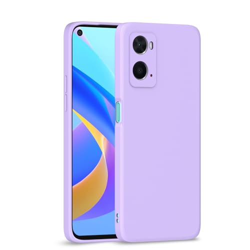 Image of Outlouders Back Cover for Oppo A76 / Oppo A96 / Oppo A36 | Camera Protection | Durable Soft Matte Silicone Bumper Case (Purple)
