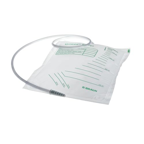 B. Braun Urimed B'Bags - Sacchetto per urina e secreta senza scarico valvola anti-reflusso, 2000 ml, non sterile, 90 cm