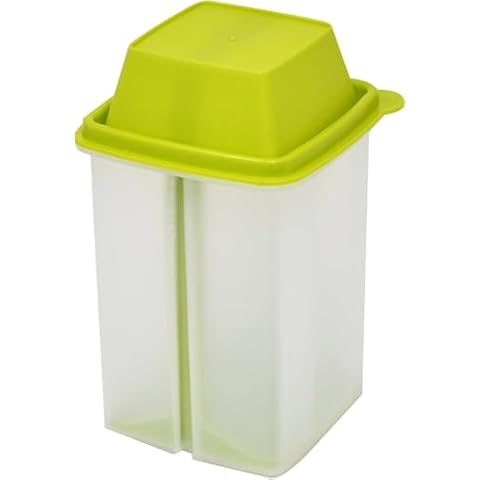 Home-X Pickle Container with Strainer - BPA Free Jalapeno Container with Strainer for Mess-Free Storage of Condiment Food - Pickle Holder with Strainer with Easy to Open Lid Design (Green) Cover