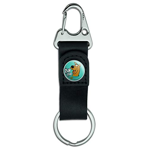 GRAPHICS & MORE Scooby-Doo Ruh Roh Belt Clip-On Carabiner Leather Fabric Keychain