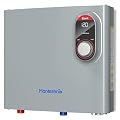 Osluken Tankless Electric Water Heater 18kW 240V, Instant On Demand Endless Small Hot Water Heater with Digital Temperature Display, Point of Use for Shower, Sink & Faucet, 15.35" x 12.96" x 3.43"