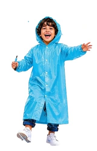 Image of Kids Waterproof & Lightweight EVA Raincoat with Hooded Full Body Rain Protection for Boys and Girls Reusable Rain Wear Pack of 1