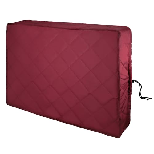 PAMISO Indoor Air Conditioner Cover, AC Unit Wine Red Covers for Inside with Free Elastic Strap, 21 X 15 X 3.57 Inch(S)
