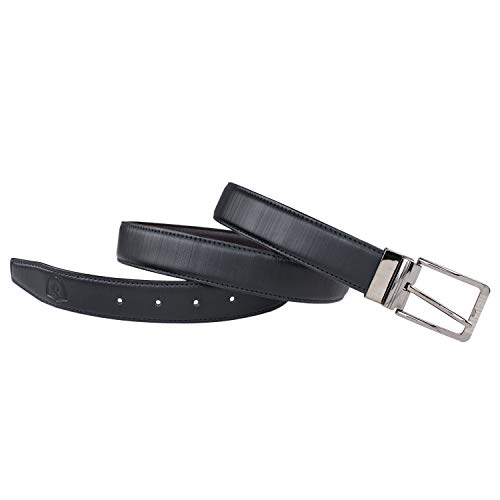 Image of Keviv PU-Leather Formal, Casual & Reversible Belts For Men (Black /Brown) (GB-)