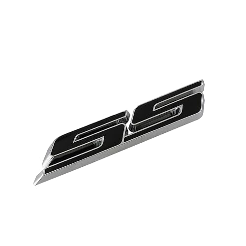 Image of 1PC SS Emblem 3D Metal Car Sticker Decoration Car Side Rear Badge for Cars Trucks SUV Luggage Computers (Black Silver)