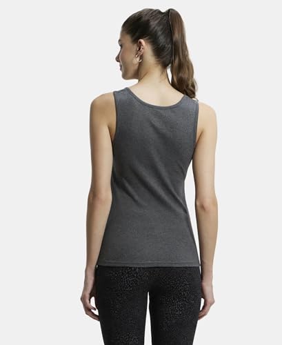 Image of Jockey A113 Women Super Combed Cotton Rib Fabric Slim Fit Solid Tank Top