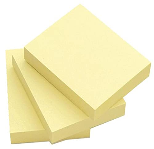 Q-Connect Repositionable Quick Note-Blocchetto, 51 x 76 mm, Confezione da 12, Giallo