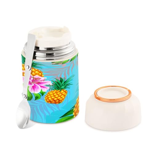 Tarro de comida aislado al vacío de 500 ml con boca ancha y cuchara 2