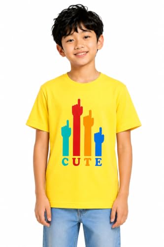 Image of Double F Boys Half Sleeve Cotton Regular Fit Printed Round Neck T-Shirt for Ages 6 Months to 16 Years