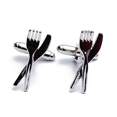 Boutons de manchette - Couteau et fourchette couverts