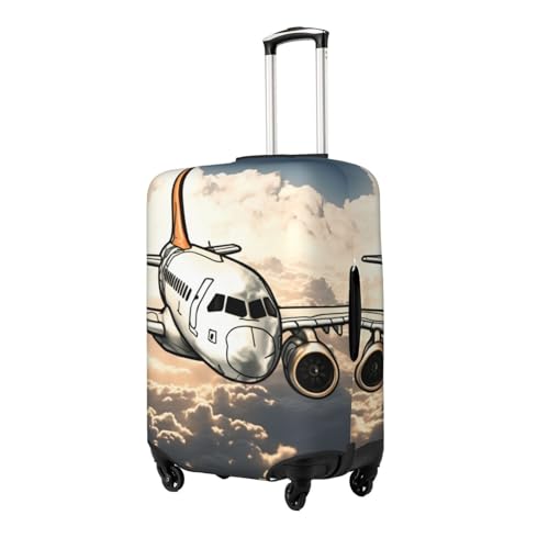 Airplane Flying Travel Luggage Cover Suitcase Protector Washable Elastic Suitcase Cover X-Large Travel Suitcase Baggage Cover Fits 18-32 Inch Suitcase2