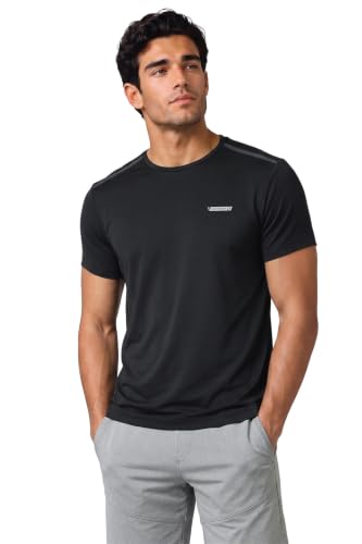 Image of Van Heusen Men's Running T-Shirt | Regular Fit | Crew Neck | Soft Breathable Mircofiber | Casual Wear | Summer Favorite | Shoulder Bonding |Sports T-Shirt | Style 61005