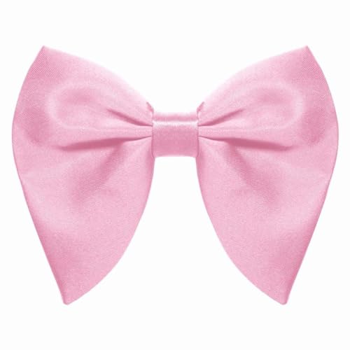 Image of Luckyvestir Oversized Bow Ties for Men, Black /Red Big Bow Tie, Solid Color Pretie Bowtie Men for Tuxedo Wedding