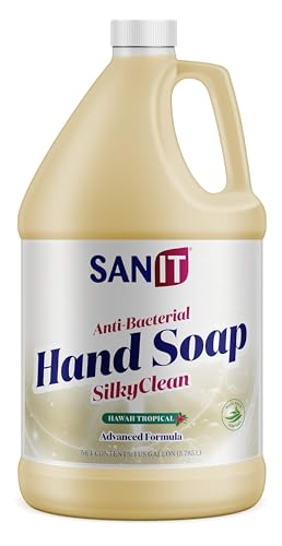 Sanit Silky Clean Antibacterial Liquid Gel Hand Soap Refill 1 Gallon