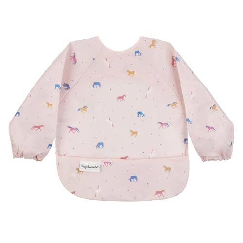 Image of Tiny Twinkle Long Sleeve Bib for Babies & Toddlers | Waterproof Smock Bib for Eating | Machine Washable & Mess-Proof Feeding Essentials | Newborn Shower Gift (Unicorn Confetti, 6–24M)