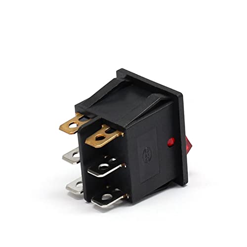 Interrupteur KCD4 15A 250V AC double pôle marche arrêt 6 broches - 6