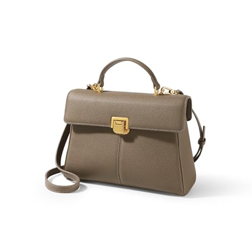 Women Genuine Leather Handbag with Adjustbale Shoulder Strap, Large Capacity Tote Crossbody Bag2