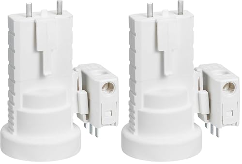 Legrand 060135 DCL E27 Douille Compacte LiVrée avec Fiche, Blanc (Lot de 2)