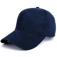 BOER Baseball Cap - Plain Cap Hat Lightweight Adjustable Washed Polo Style Hat Classic Sports Casual Cap Summer Sun Hat for Unisex, Navy, One Size