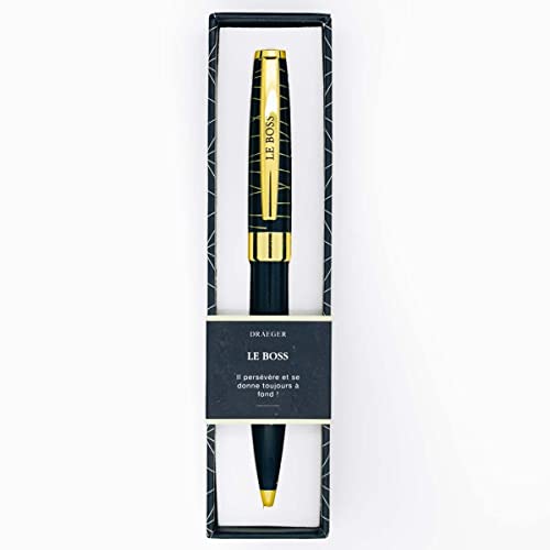 DRAEGER PARIS 1886 - Bolígrafo Personalizado El jefe - Diseño Elegante y Funcional - Escritura fluida - Agarre Cómodo - Estuche Sofisticado - Regalo Único y Significativo