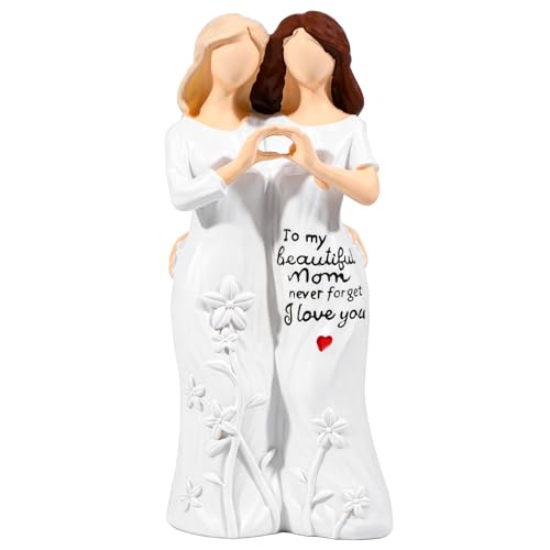 Figura Decorativa Madre e Hija de Resina miniatura 1