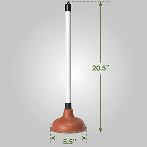 Image of LDR 512 3210A Toilet Sink and Drain, Plastic Handle Rubber Cup Removes Clogs for Bathrooms, Kitchens, Baths, Showers, Powerful Commercial and Residential, Flat Plunger