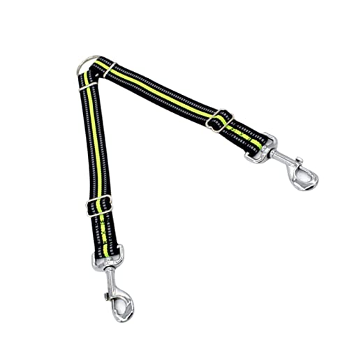 COLLBATH Reflective Stripe Pet Traction Rope Double Head Strap for Dogs and Puppies Green Durable Pet Supplies No Tangle Dog Walker Leash