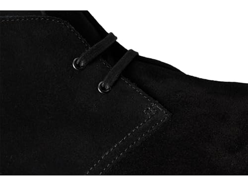 Clarks Clarks Men's Shepton Lace-Up Chukka Boot, Black Suede, 8