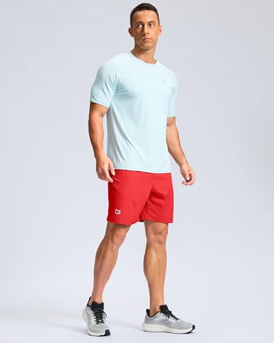 Image of G Gradual Men's Athletic Running Shorts with Zipper Pockets Quick Dry 7 inch / 5 inch / 9 inch Workout Gym Shorts for Basketball Hiking