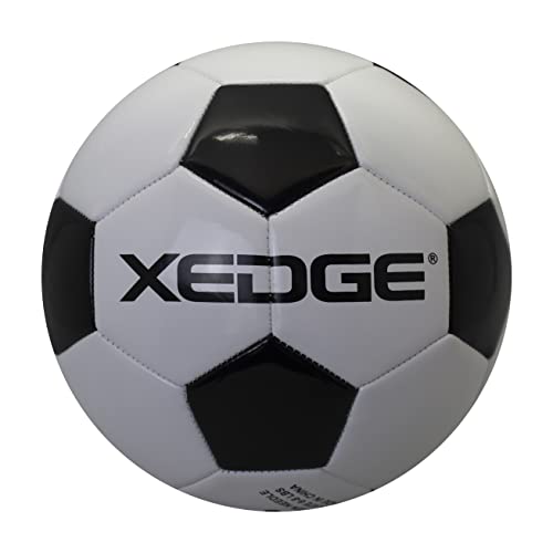 XEDGE Official Size Soccer Ball,Size 5 Training Ball for Girls,Boys,Youth Teenagers,Adults,Machine Stitched for Indoor Outdoor Play (Black and White, Size 5) - image 2