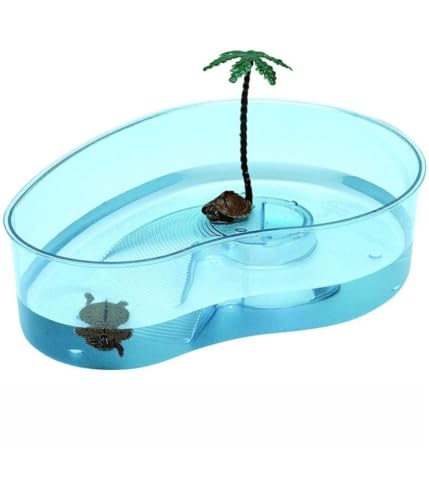 Brand - TrAdE Shop Traesio OISE ART STORE Trade Shop - Tartarughiera Trasparente con Palma 27,5x20x10cm Acquario Vasca per Tartarughe