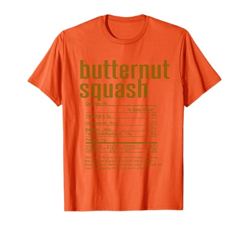 Thanksgiving Christmas Butternut Squash Nutritional Facts T-Shirt