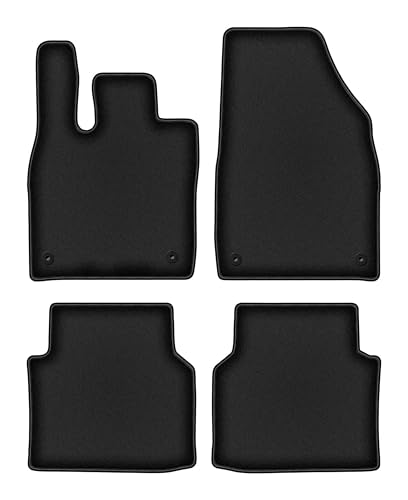 Tapis de sol pour Volkswagen ID.4 crossover lot de 4 pièces en velours noir sur mesure