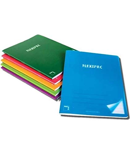 PACK 6 NOTEBOOKS SAM PACSA FLEXIPAC 20056 - A4 - 48 SHEETS - WHITE PAPER 90GR - QUADRICULA 4x4 - Assorted Colours - POLYPROPILEN