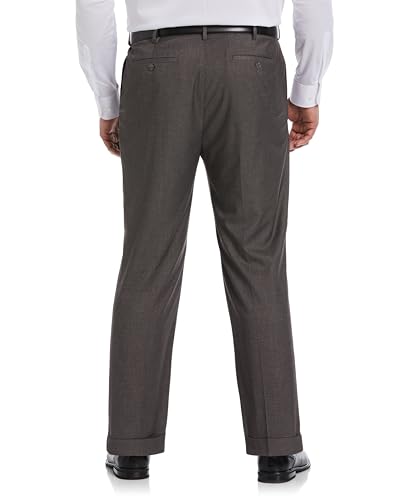 Savane Men's Big & Tall Performance No Iron Double Pleated Gabardine Pants with Expandable Waistband2