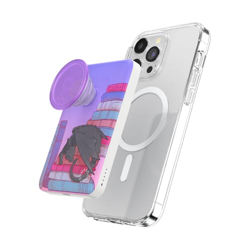 Image of PopSockets PowerPack for MagSafe, Portable Phone Charger, Magnetic Wireless Portable Charger, 5000mAh - Curled Up with A Good Book