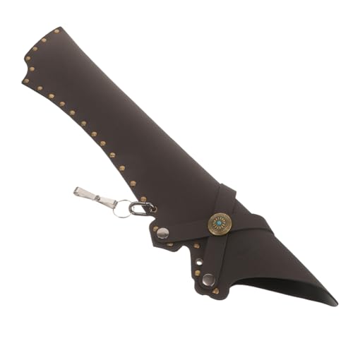 BRIGHTFUFU Hunting Bow Bag Arrow Holder Large Capacity Arrow Pouch Sturdy Pu Leather Easy to Carry for Outdoor Use