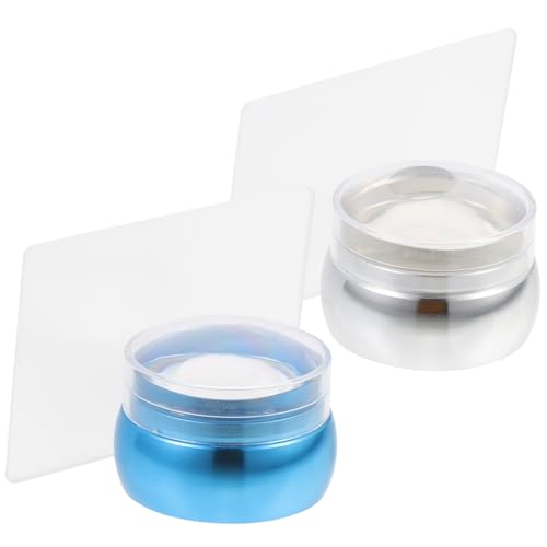 KAILIKETIY 2 Conjuntos Sello De Uña Clear Polequio De Uñas Apreta Arte De Uñas Fingnail Clipper Cutícula Cortadora Soporte De Salpicadería Para Kits De Detalle De Uñas Posques