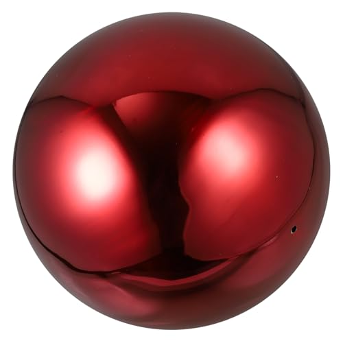 VANZACK Mirror Reflective Ball Reflective Outdoor Orb Garden Gazing Garden Decorations Large Gazing Globes Finish Ornament Silver Sphere Iridescent Lawn Stainless Steel Red