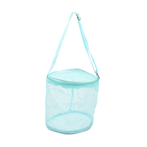 Homoyoyo Children Shell Storage Bag Mesh Beach Toy Organizer Zipper Portable Sand Collection Pouch for Boys and Girls for Beach and Pool Activities