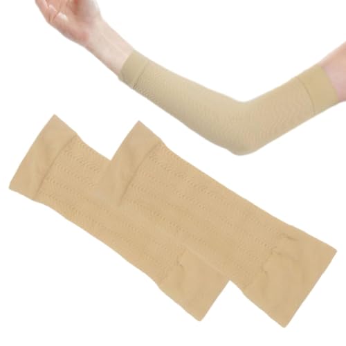 Samuliy Mangas de brazo | Mangas protectoras finas de compresión para la piel de ancianos | Reductor de brazos moldeadores de brazos y moretones para la vida diaria y ocasiones especiales, Color de