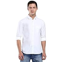Dennis Lingo Men’s Solid Slim Fit Casual Shirt