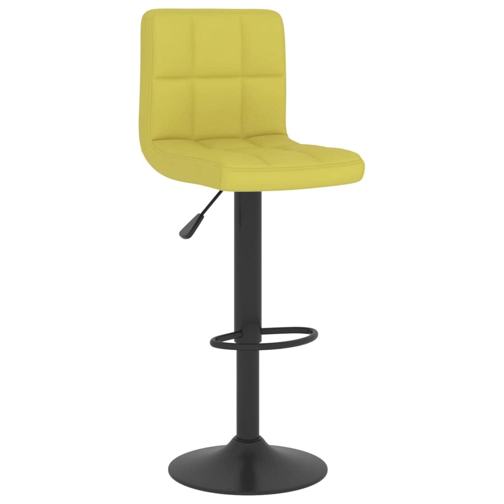 Tabouret de bar réglable en hauteur avec assise pivotante 360° en tissu vert